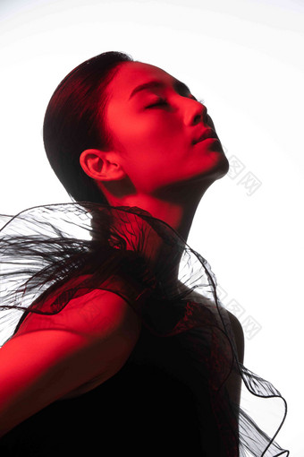 时尚美女肖像中国骄傲改变高清图片