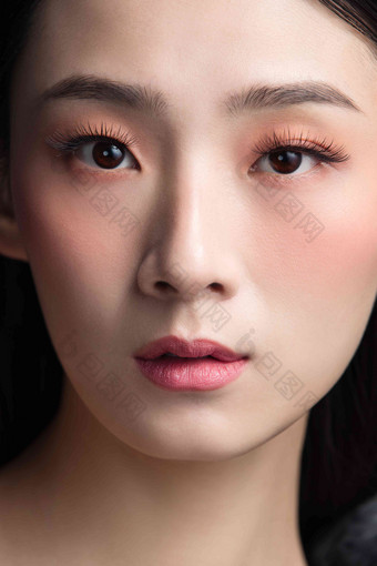 时尚美女肖像亚洲中国人特写高质量图片