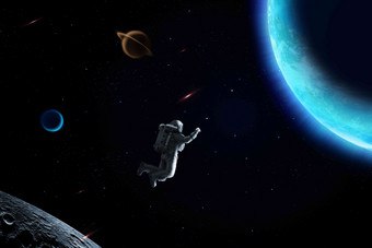 航天员在宇宙空间遨游创新高端相片