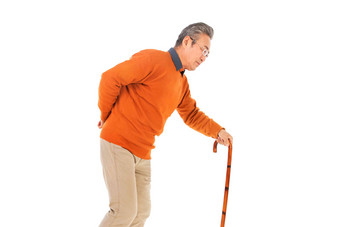 拄着拐杖行动不便的老人生病高质量拍摄