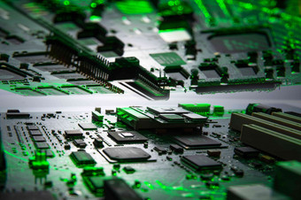 静物电路板芯片计算机设备复杂电脑芯片高清相片