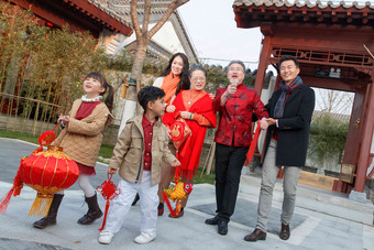 幸福新年亚洲中国人喜庆相片