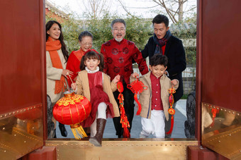 幸福新年东方人中国人元旦写实素材