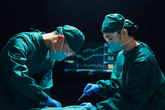 医护人员手术中国人职业专家氛围场景