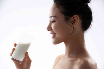 青年牛奶女人健康的氛围图片
