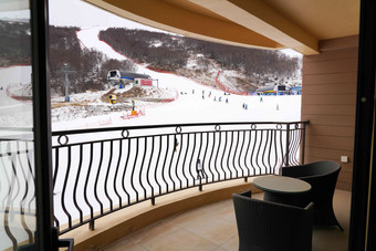 滑雪场雪场冬季运动中国滑雪服清晰场景