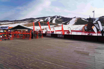 滑雪场雪场路度假胜地照片