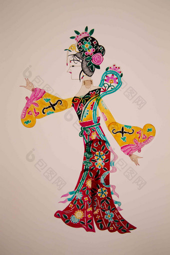 皮影艺术手艺中国元素高质量素材