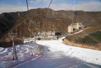 滑雪场雪场运动山顶中国人氛围摄影