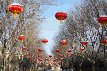 别墅区雪景别墅日光清晰图片