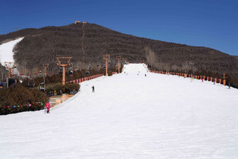 滑雪场雪场自然山冬奥会高质量素材