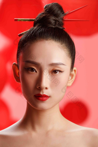 美女肖像肖像彩妆中国完美高质量相片