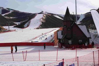 滑雪场雪场滑雪运动户外雪景亚洲写实镜头