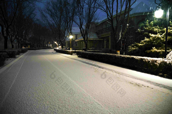 别墅区雪景天空摄影冬天高质量镜头