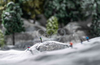 微观滑雪滑雪场象征创意高质量摄影