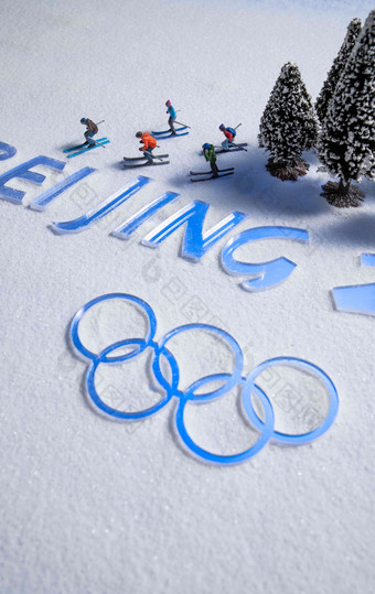 奥运滑雪冬奥会滑雪场寒冷的高端镜头