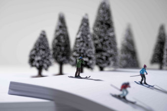 微观运动冰雪运动比赛特写写实素材