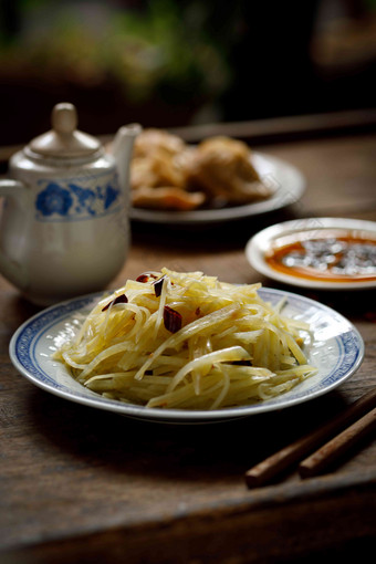 酸辣土豆丝食品清晰镜头