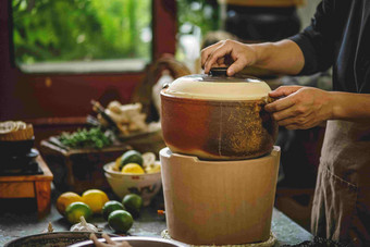 厨师做饭静物摄影高端照片