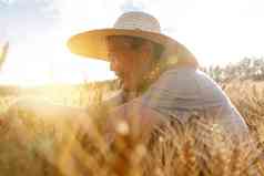 麦田喜悦种植麦子农场氛围图片