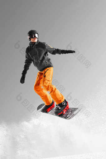 滑雪男人人运动员快乐照片