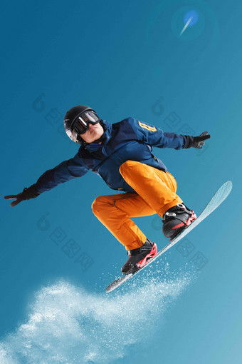 滑雪男人成年人雪灵活高清素材