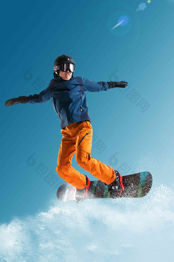 滑雪男人亚洲体育快乐高质量照片