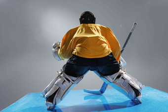 冰球运动员背影体育活动清晰相片