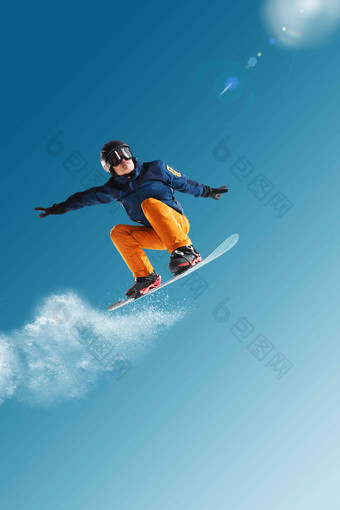 滑雪男人东方人专业人员技能写实镜头