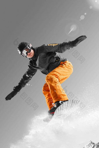 滑雪男人冬季运动仅男人活力氛围摄影