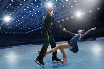 滑冰亚洲人体育脚悬空高端照片
