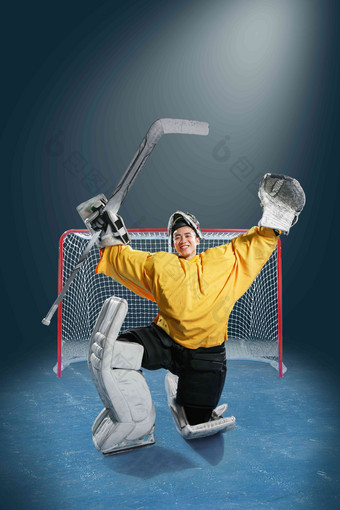冰球运动员动员竞技中国人写实素材