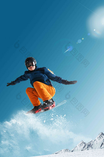 滑雪男人滑雪运动成年人仅一个青年男人氛围场景