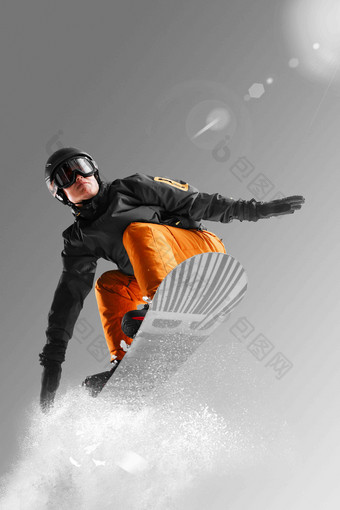 滑雪男人摄影素材
