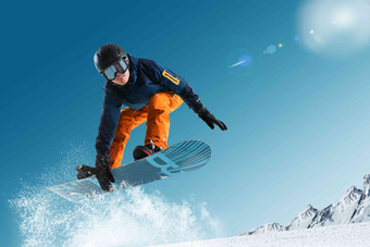 滑雪男人运动蓝天仅成年人高清相片