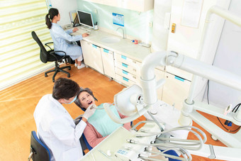 牙科医生治疗护士男人中国人高端影相