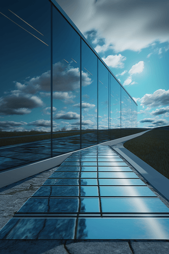 玻璃反射建筑摄影高级感窗户超现实