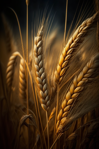 高清麦穗农作物精细摄影图