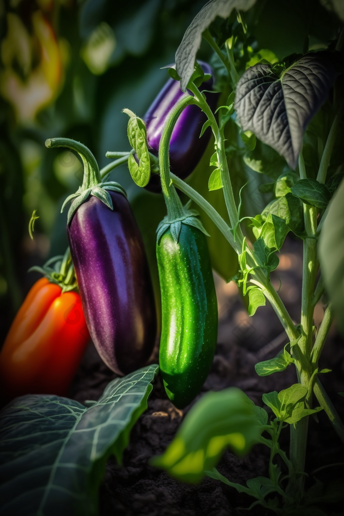 菜园蔬菜作物农作物收获摄影图
