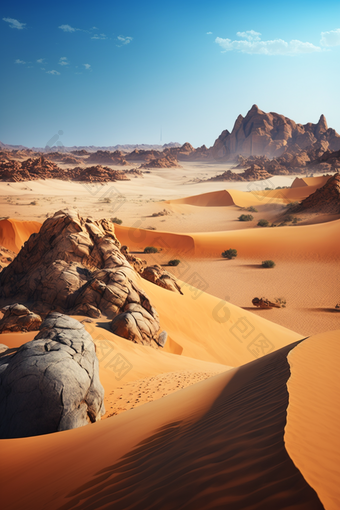 炎热的沙漠荒凉专业摄影<strong>摄影图</strong>