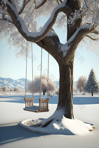 漂亮景物叶子树摄影摄冬天影图数字艺术