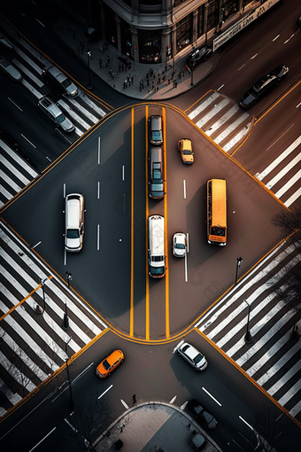 汽车街道马路道路摄影真实深色调