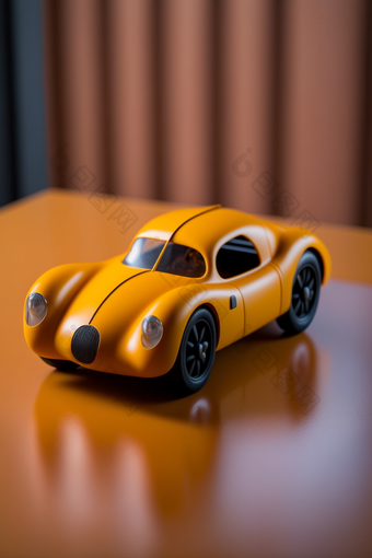 玩具体育车模型深色背景跑车摄影图