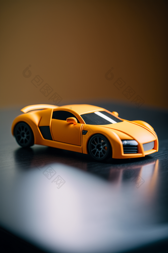 玩具体育车模型深色背景现实跑车摄影摄影图