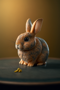 玩具动物模型摄影现实兔子摄影图