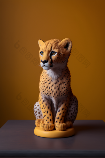 真实玩具模型细节豹子8k专业摄影摄影图数字艺术