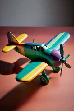 玩具飞机模型摄影图数字艺术