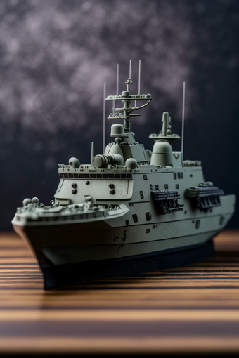 玩具<strong>军舰</strong>模型摄影图数字艺术