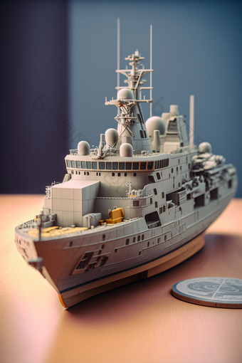 玩具军舰模型<strong>摄影图</strong>数字艺术