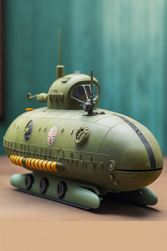 玩具潜艇模型摄影图数字艺术7